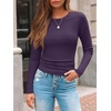 image:imageAUTOMET Womens Ribbed Long Sleeve Shirts Basic Top For Fall Work amp CasualPurple