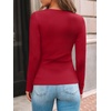 image:imageAUTOMET Womens Ribbed Long Sleeve Shirts Basic Top For Fall Work amp CasualRed