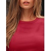 image:imageAUTOMET Womens Ribbed Long Sleeve Shirts Basic Top For Fall Work amp CasualRed