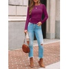 image:imageAUTOMET Womens Ribbed Long Sleeve Shirts Basic Top For Fall Work amp CasualRose Red