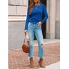 image:imageAUTOMET Womens Ribbed Long Sleeve Shirts Basic Top For Fall Work amp CasualRoyal Blue