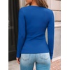image:imageAUTOMET Womens Ribbed Long Sleeve Shirts Basic Top For Fall Work amp CasualRoyal Blue