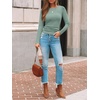 image:imageAUTOMET Womens Ribbed Long Sleeve Shirts Basic Top For Fall Work amp CasualSage Green