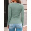 image:imageAUTOMET Womens Ribbed Long Sleeve Shirts Basic Top For Fall Work amp CasualSage Green