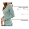 image:imageAUTOMET Womens Ribbed Long Sleeve Shirts Basic Top For Fall Work amp CasualSage Green