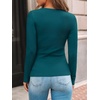 image:imageAUTOMET Womens Ribbed Long Sleeve Shirts Basic Top For Fall Work amp CasualTeal