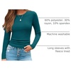 image:imageAUTOMET Womens Ribbed Long Sleeve Shirts Basic Top For Fall Work amp CasualTeal