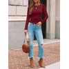 image:imageAUTOMET Womens Ribbed Long Sleeve Shirts Basic Top For Fall Work amp CasualWine Red
