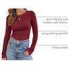 image:imageAUTOMET Womens Ribbed Long Sleeve Shirts Basic Top For Fall Work amp CasualWine Red