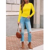 image:imageAUTOMET Womens Ribbed Long Sleeve Shirts Basic Top For Fall Work amp CasualYellow