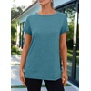 image:imageAUTOMET Womens Short Sleeve Crewneck Shirts Summer Basic Tops02bluegreen