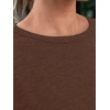 image:imageAUTOMET Womens Short Sleeve Crewneck Shirts Summer Basic Tops02chocolatebrown