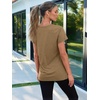 image:imageAUTOMET Womens Short Sleeve Crewneck Shirts Summer Basic Tops02coffee