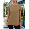 image:imageAUTOMET Womens Short Sleeve Crewneck Shirts Summer Basic Tops02coffee