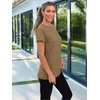 image:imageAUTOMET Womens Short Sleeve Crewneck Shirts Summer Basic Tops02coffee