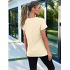 image:imageAUTOMET Womens Short Sleeve Crewneck Shirts Summer Basic Tops02cream