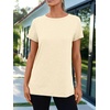 image:imageAUTOMET Womens Short Sleeve Crewneck Shirts Summer Basic Tops02cream