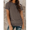 image:imageAUTOMET Womens Short Sleeve Crewneck Shirts Summer Basic Tops02darkcoffee