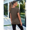 image:imageAUTOMET Womens Short Sleeve Crewneck Shirts Summer Basic Tops02darkcoffee