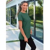 image:imageAUTOMET Womens Short Sleeve Crewneck Shirts Summer Basic Tops02darkgreen