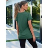 image:imageAUTOMET Womens Short Sleeve Crewneck Shirts Summer Basic Tops02darkgreen