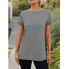 image:imageAUTOMET Womens Short Sleeve Crewneck Shirts Summer Basic Tops02grey