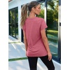 image:imageAUTOMET Womens Short Sleeve Crewneck Shirts Summer Basic Tops02hotpink