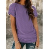image:imageAUTOMET Womens Short Sleeve Crewneck Shirts Summer Basic Tops02lavenderpurple