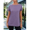 image:imageAUTOMET Womens Short Sleeve Crewneck Shirts Summer Basic Tops02lavenderpurple