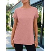 image:imageAUTOMET Womens Short Sleeve Crewneck Shirts Summer Basic Tops02pink