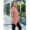 image:imageAUTOMET Womens Short Sleeve Crewneck Shirts Summer Basic Tops02pink