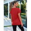 image:imageAUTOMET Womens Short Sleeve Crewneck Shirts Summer Basic Tops02red