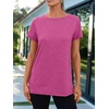 image:imageAUTOMET Womens Short Sleeve Crewneck Shirts Summer Basic Tops02rosered