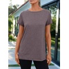 image:imageAUTOMET Womens Short Sleeve Crewneck Shirts Summer Basic Tops02rosetaupe