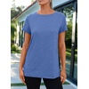 image:imageAUTOMET Womens Short Sleeve Crewneck Shirts Summer Basic Tops02royalblue
