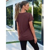 image:imageAUTOMET Womens Short Sleeve Crewneck Shirts Summer Basic Tops02winered