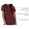image:imageAUTOMET Womens Short Sleeve Crewneck Shirts Summer Basic Tops02winered