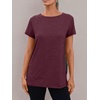 image:imageAUTOMET Womens Short Sleeve Crewneck Shirts Summer Basic Tops02winered