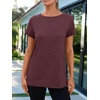 image:imageAUTOMET Womens Short Sleeve Crewneck Shirts Summer Basic Tops02winered