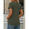 image:imageAUTOMET Womens Short Sleeve Decorative Buttons ShirtsArmy