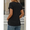 image:imageAUTOMET Womens Short Sleeve Decorative Buttons ShirtsBlack