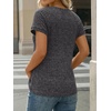 image:imageAUTOMET Womens Short Sleeve Decorative Buttons ShirtsBlack Grey