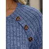image:imageAUTOMET Womens Short Sleeve Decorative Buttons ShirtsBlue