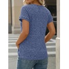 image:imageAUTOMET Womens Short Sleeve Decorative Buttons ShirtsBlue