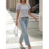 image:imageAUTOMET Womens Short Sleeve Decorative Buttons ShirtsGrey