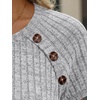 image:imageAUTOMET Womens Short Sleeve Decorative Buttons ShirtsGrey