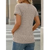 image:imageAUTOMET Womens Short Sleeve Decorative Buttons ShirtsKhaki