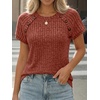 image:imageAUTOMET Womens Short Sleeve Decorative Buttons ShirtsMaple