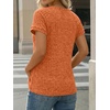 image:imageAUTOMET Womens Short Sleeve Decorative Buttons ShirtsOrange