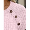 image:imageAUTOMET Womens Short Sleeve Decorative Buttons ShirtsPink